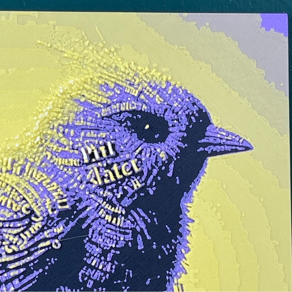 Uniquely Colored Bird Wall Art, Textured Art, Hueforge Art - Picture 2 of 8